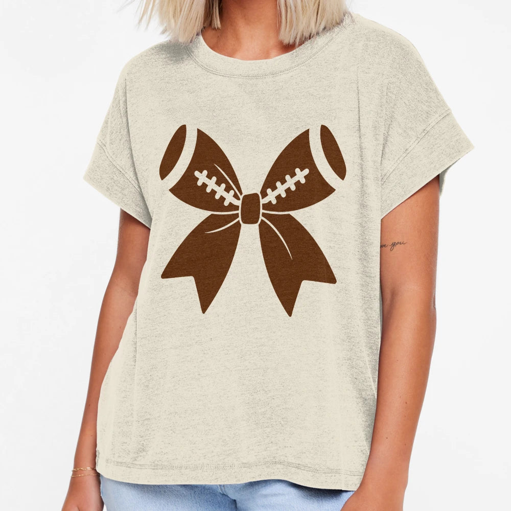 Football Cheer Bow T-Shirt - Novelty Apparel Men Women - T-Shirt, Sweatshirt, Hoodie