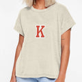 Letter K Initial K Varsity Red T-Shirt - Unique Graphic Unisex - T-Shirt, Sweatshirt, Hoodie