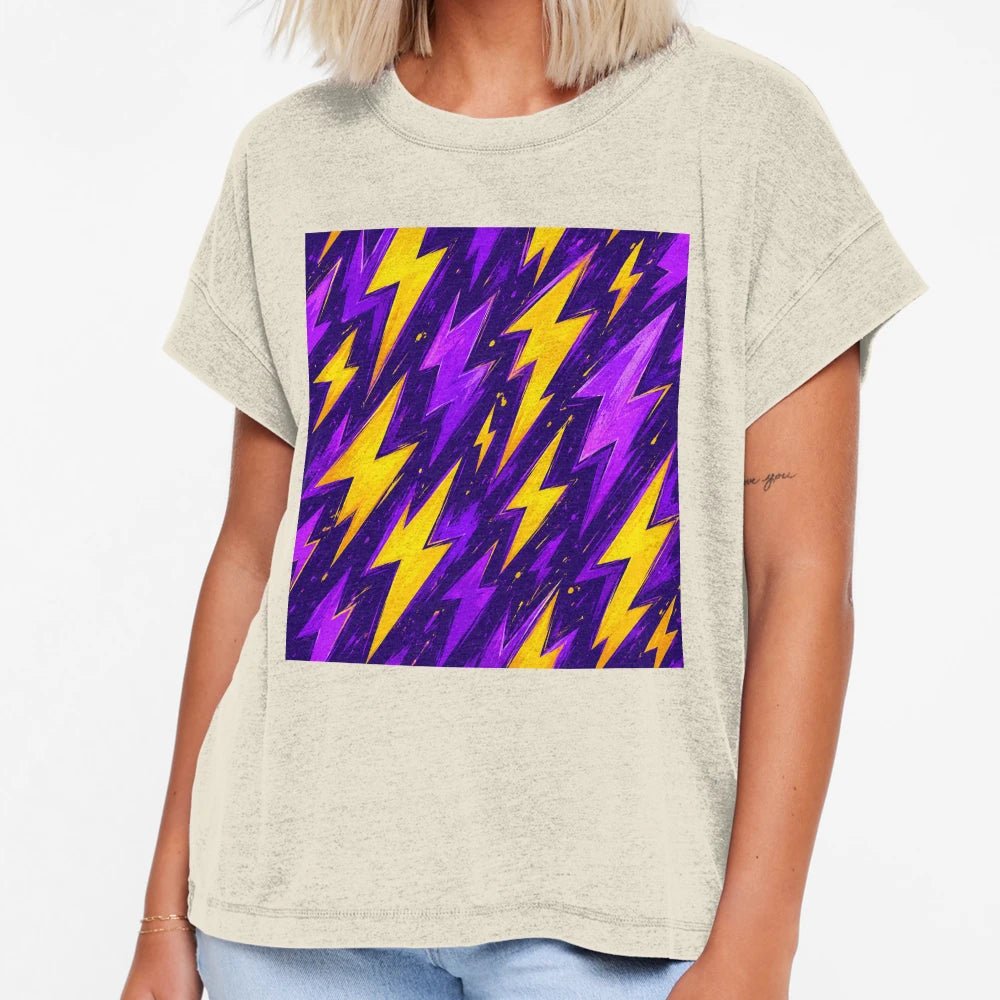 Electric Thunder Bolt Pattern T-Shirt - Trendy Graphic Men Women - T-Shirt, Sweatshirt, Hoodie