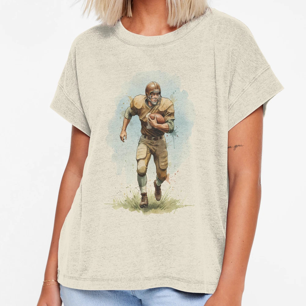 Watercolor Football Illustration T-Shirt - Minimalist Print for Adults - T-Shirt, Sweatshirt, Hoodie