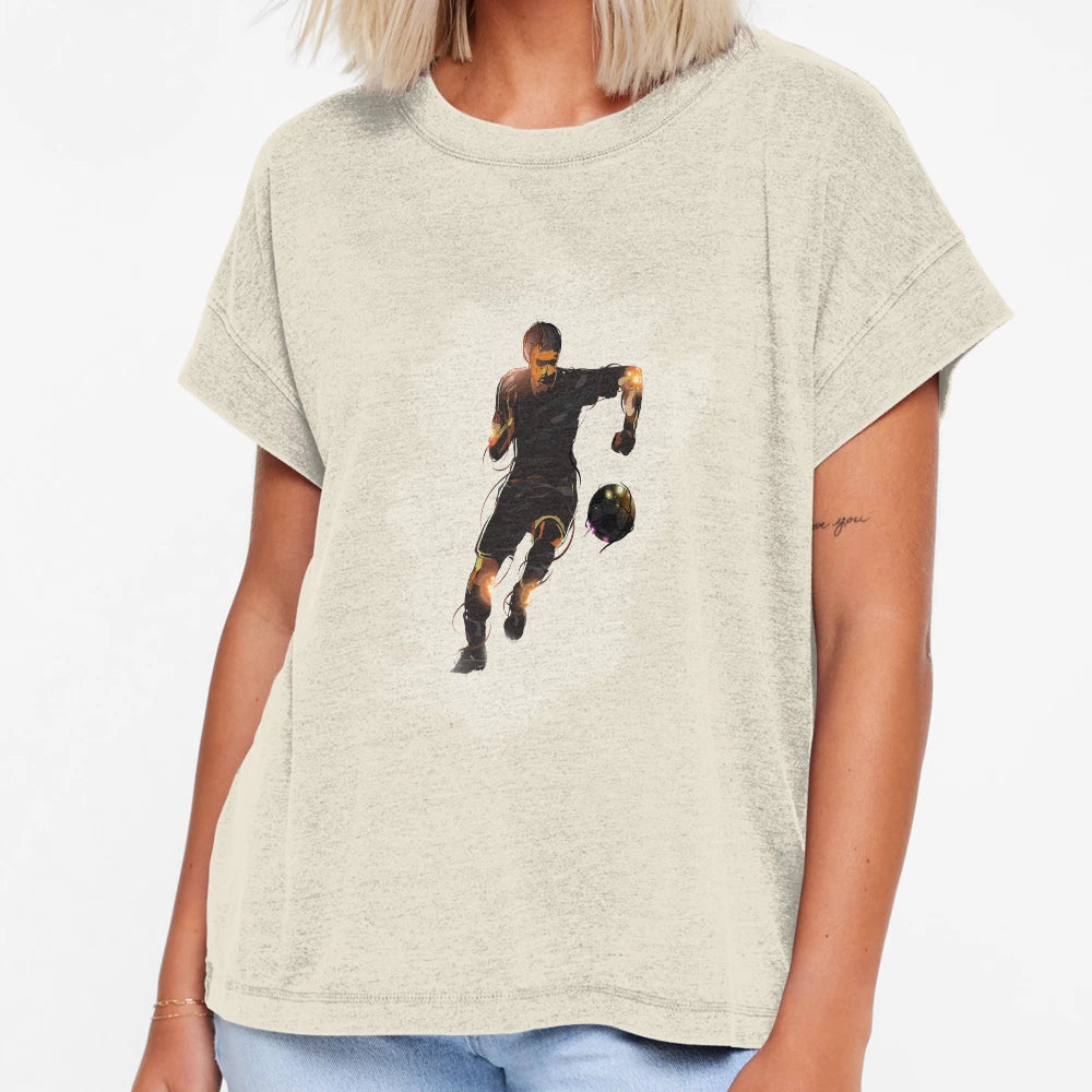 Footballer Running Ball T-Shirt - Streetwear Style for Adults - T-Shirt, Sweatshirt, Hoodie