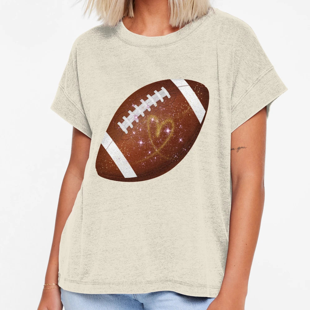Glitter Football T-Shirt - Novelty Apparel for Adults - T-Shirt, Sweatshirt, Hoodie