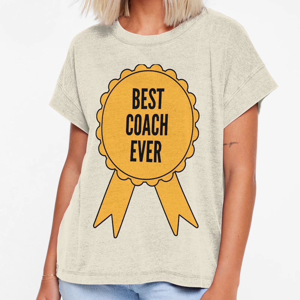 Best Coach Ever Gold Medal Achievement T-Shirt - Novelty Apparel Men Women - T-Shirt, Sweatshirt, Hoodie
