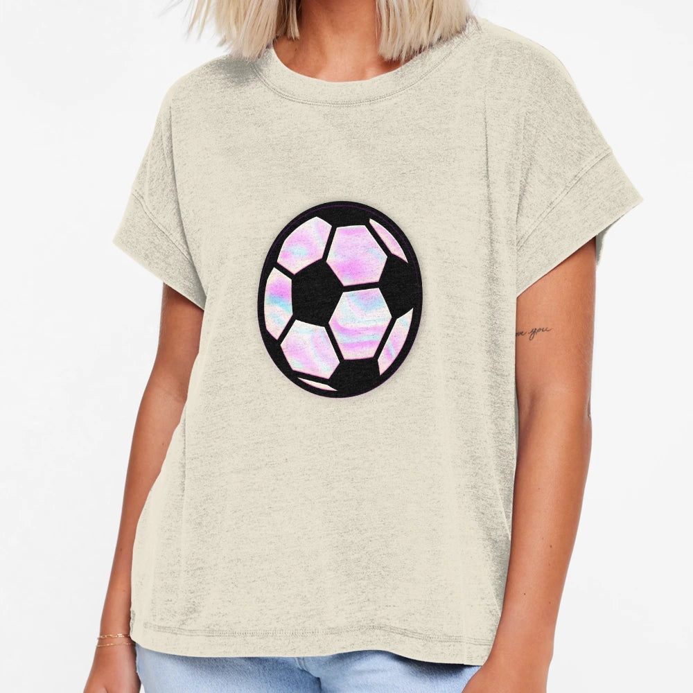 Holographic Soccer Ball Sports Fit T-Shirt - Trendy Graphic for Adults - T-Shirt, Sweatshirt, Hoodie