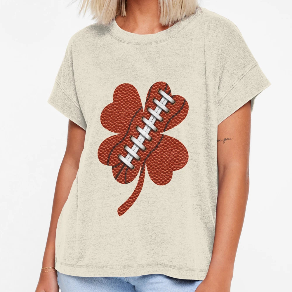 Football Clover Patrick Day T-Shirt - Unique Graphic Unisex - T-Shirt, Sweatshirt, Hoodie