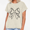 Black Bow Elegant Minimal Ribbon T-Shirt - Aesthetic Graphic for Adults - T-Shirt, Sweatshirt, Hoodie
