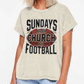 Sundays Church And Football Christian T-Shirt - Unique Graphic Men Women - T-Shirt, Sweatshirt, Hoodie