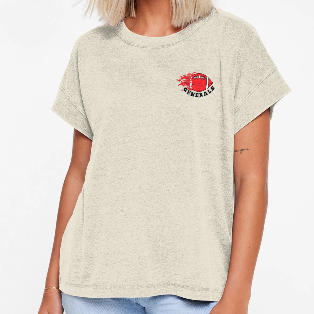 Red Fire Football T-Shirt - Casual Everyday Wear for Adults - T-Shirt, Sweatshirt, Hoodie