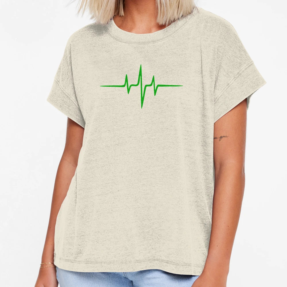 Heartbeat Pulse Green Vegan Frequency T-Shirt - Streetwear Style Men Women - T-Shirt, Sweatshirt, Hoodie