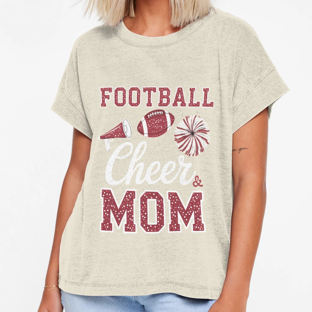 Loud Proud Football And Cheer Mom T-Shirt - Casual Everyday Wear Men Women - T-Shirt, Sweatshirt, Hoodie