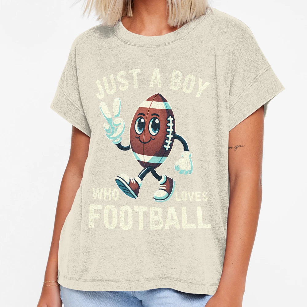 Just Who Loves Football T-Shirt - Novelty Apparel Men Women - T-Shirt, Sweatshirt, Hoodie