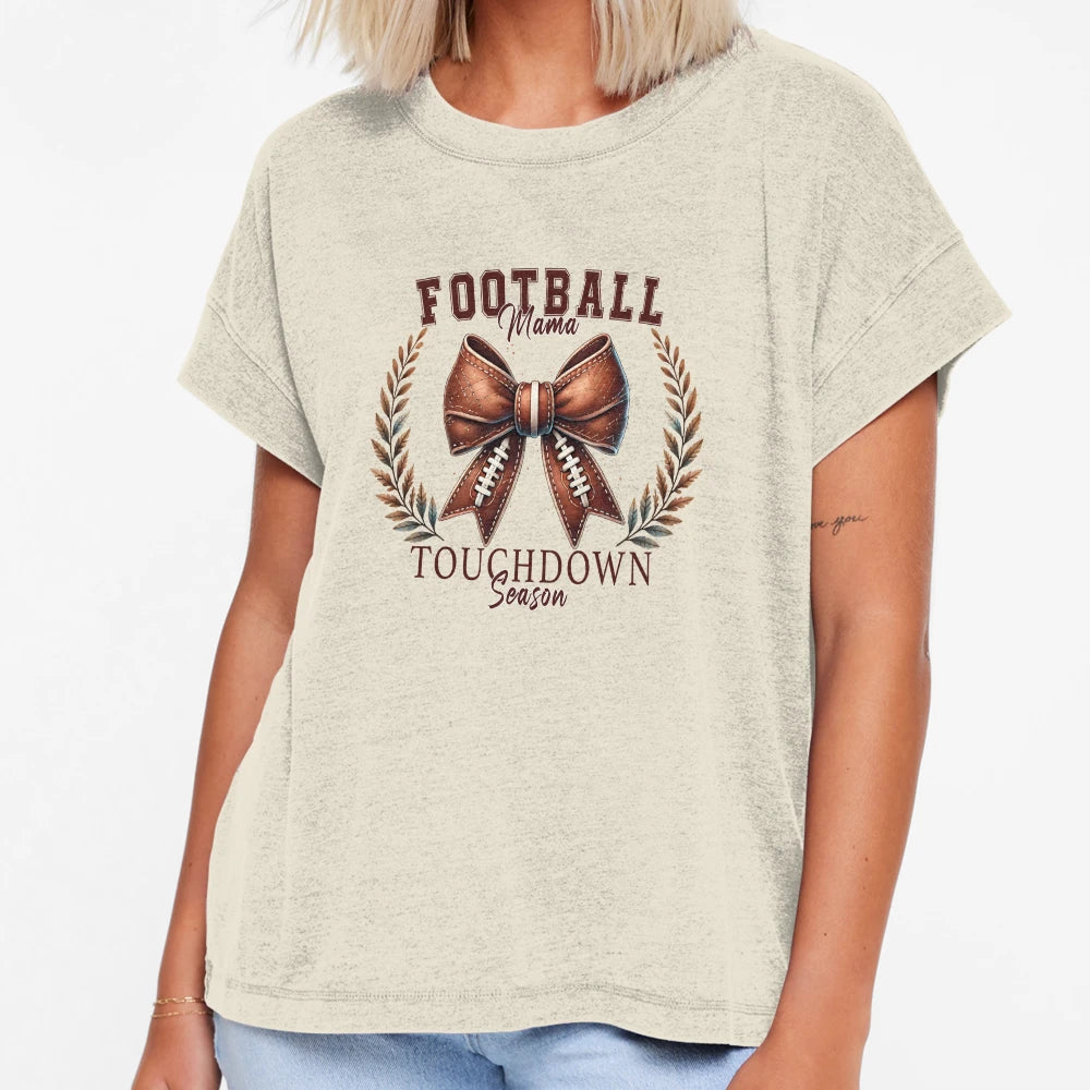 Football Mama Bow Fall Coquette Bow T-Shirt - Unique Graphic Men Women - T-Shirt, Sweatshirt, Hoodie