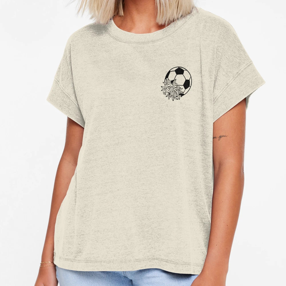 Soccer Ball Flowers T-Shirt - Streetwear Style Unisex - T-Shirt, Sweatshirt, Hoodie