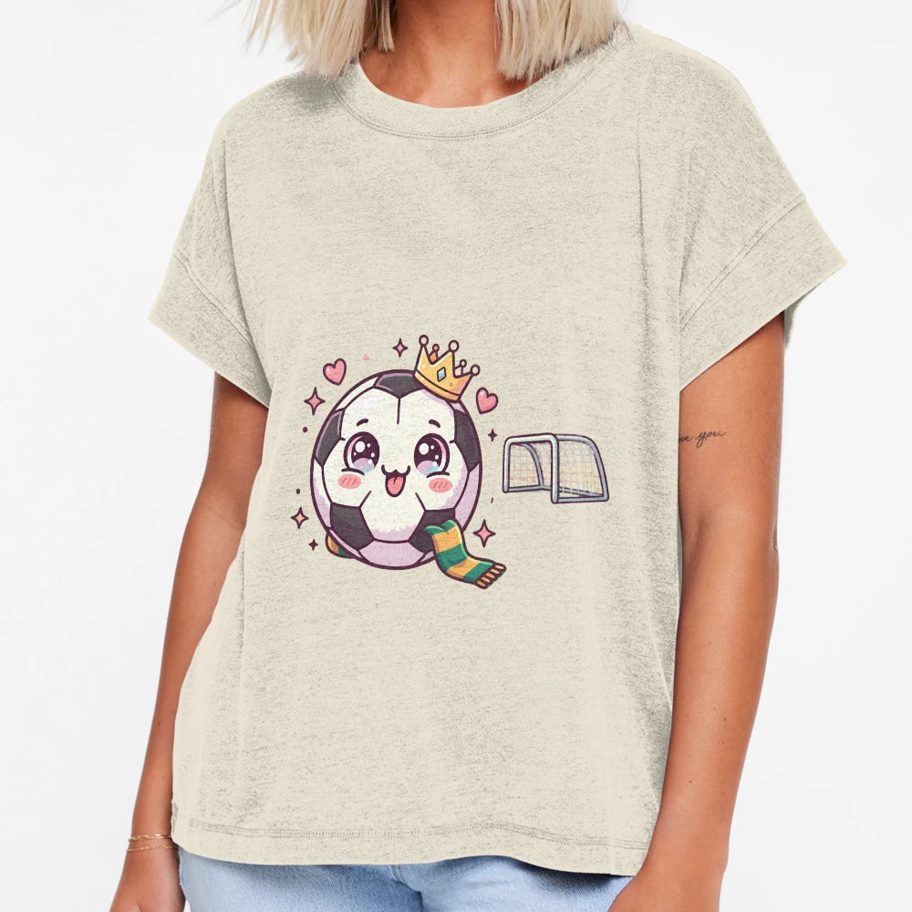 Kawaii Soccer Ball King Crown Stadium T-Shirt - Novelty Apparel for Adults - T-Shirt, Sweatshirt, Hoodie