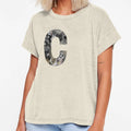 C Silver Star Collage Preppy T-Shirt - Custom Art Print for Adults - T-Shirt, Sweatshirt, Hoodie