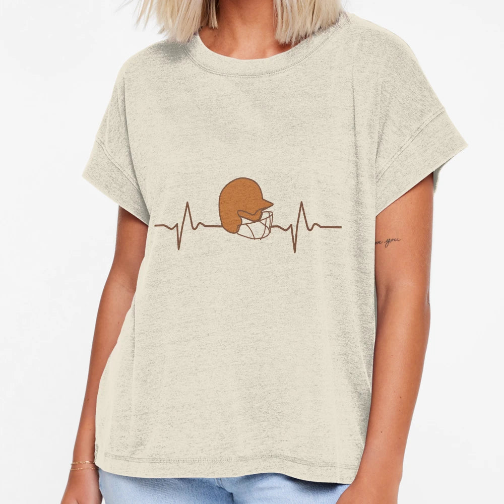 Baseball Helmet Heartbeat T-Shirt - Custom Art Print Men Women - T-Shirt, Sweatshirt, Hoodie