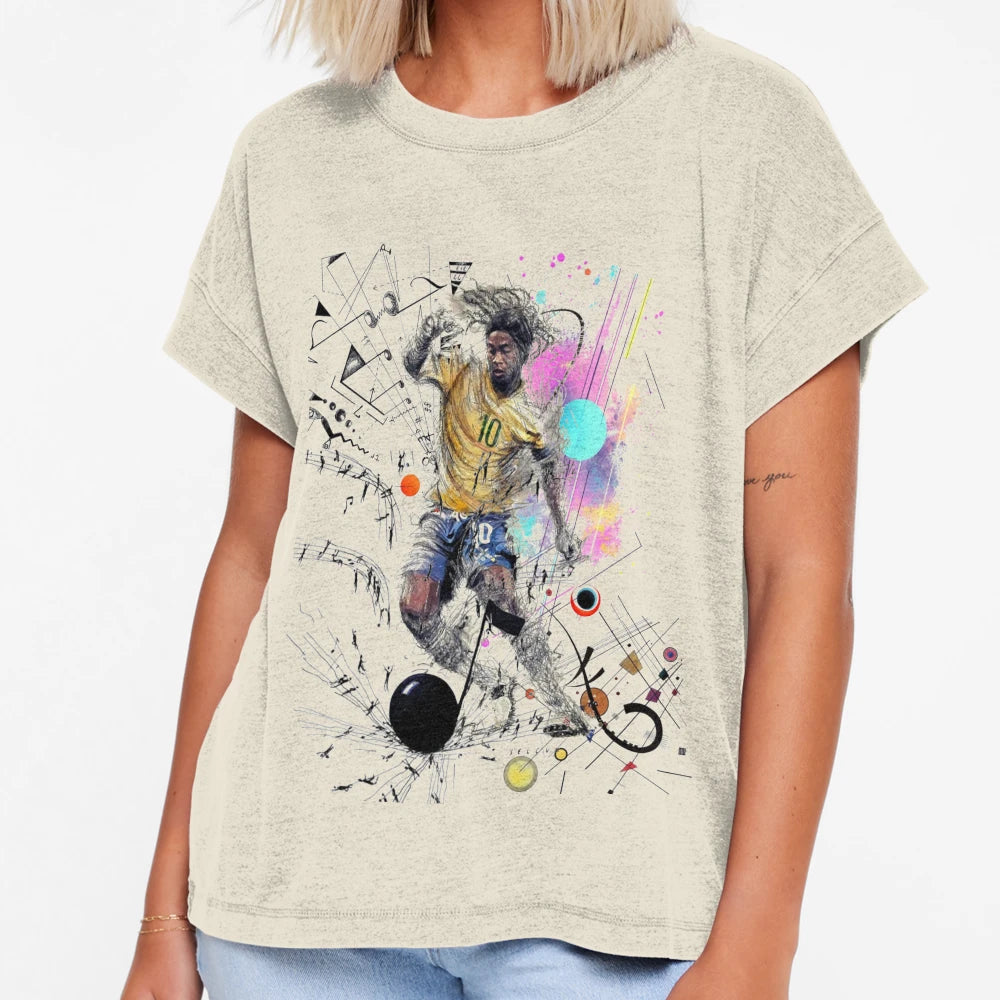 Football Play Maker Ronaldinho T-Shirt - Graphic Print Men Women - T-Shirt, Sweatshirt, Hoodie
