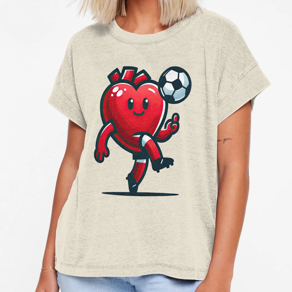 Heart Soccer Football Valentines Day T-Shirt - Streetwear Style Unisex - T-Shirt, Sweatshirt, Hoodie