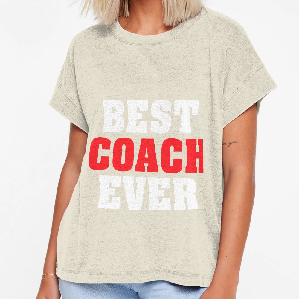 Best Coach Ever Funny Gift T-Shirt - Minimalist Print for Adults - T-Shirt, Sweatshirt, Hoodie