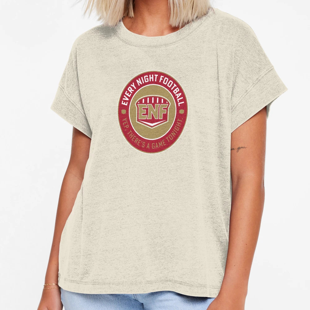 Every Night Football Circular Slogan Red T-Shirt - Graphic Print Unisex - T-Shirt, Sweatshirt, Hoodie