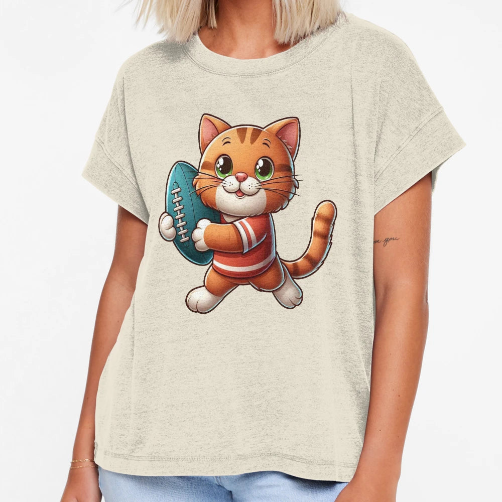 Rugby Cat T-Shirt - Minimalist Print for Adults - T-Shirt, Sweatshirt, Hoodie