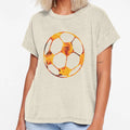 Fire Red Soccer Football Ball T-Shirt - Custom Art Print Men Women - T-Shirt, Sweatshirt, Hoodie