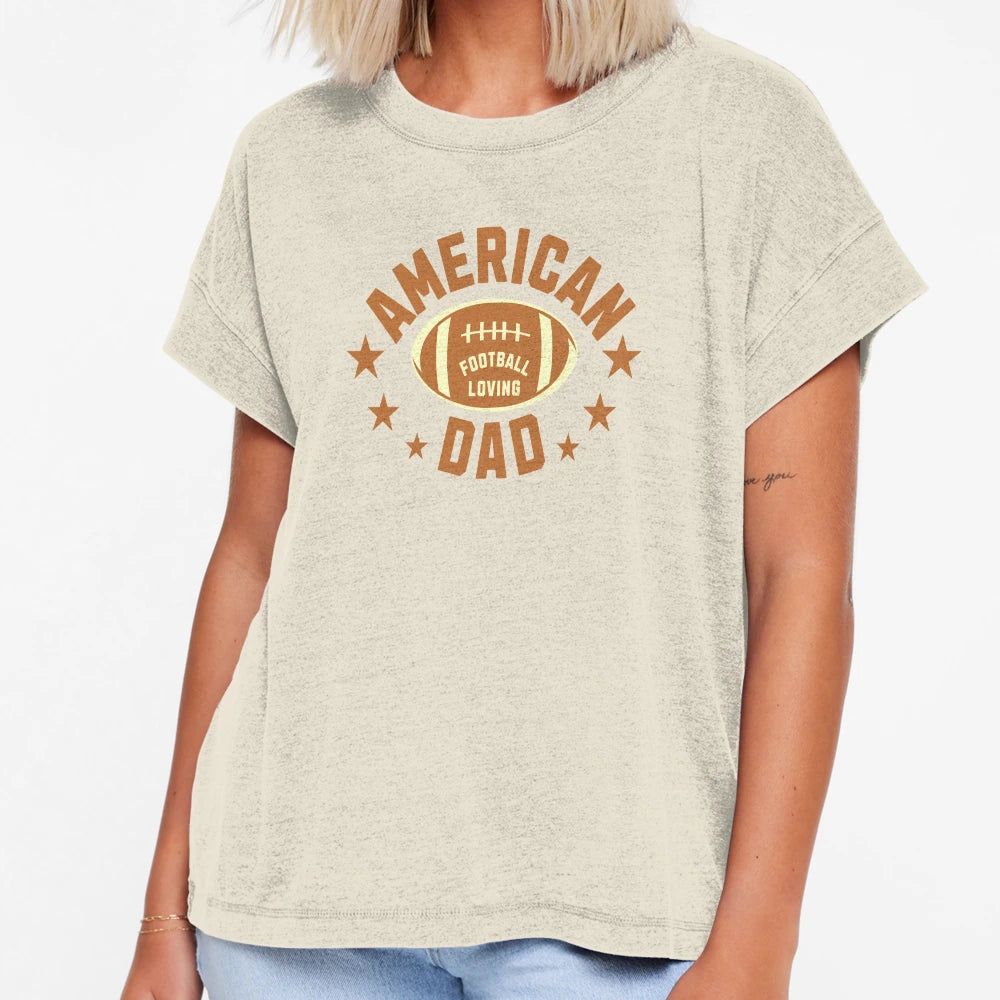 Usa American Football Loving Dad T-Shirt - Graphic Print Men Women - T-Shirt, Sweatshirt, Hoodie