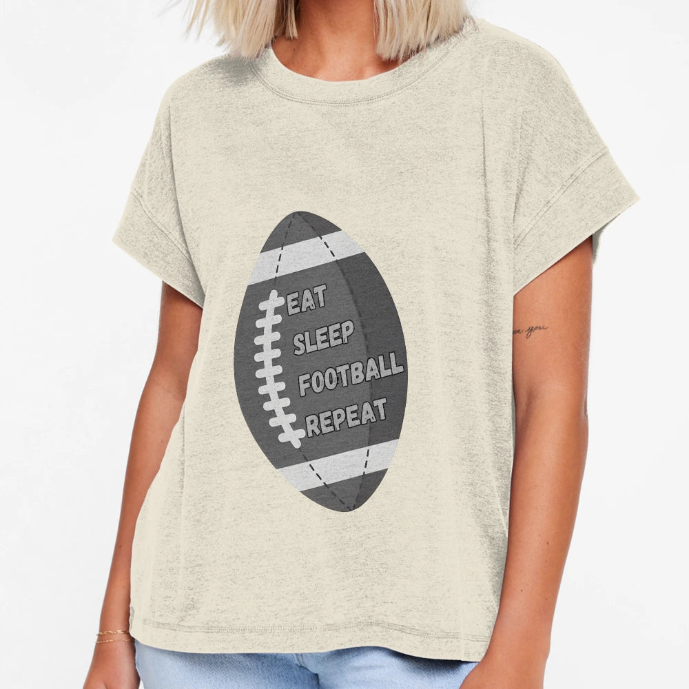 Eat Sleep Football Repeat T-Shirt - Fun Novelty Design Unisex - T-Shirt, Sweatshirt, Hoodie