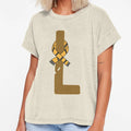 L Letter Magic School Team Badger T-Shirt - Custom Art Print Unisex - T-Shirt, Sweatshirt, Hoodie