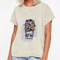 Womans Football Mom Messy Bun T-Shirt - Custom Art Print for Adults - T-Shirt, Sweatshirt, Hoodie