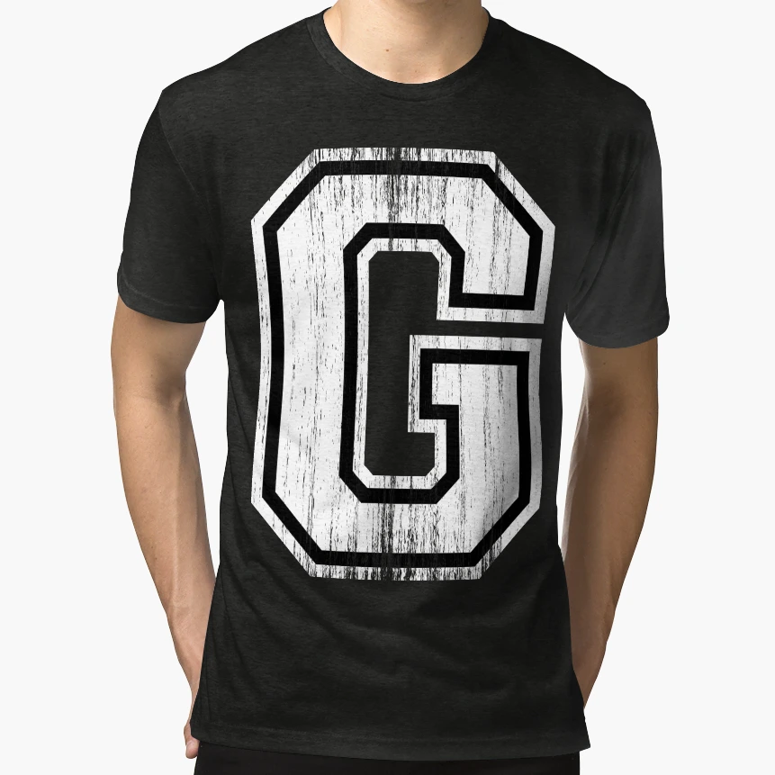 Big Varsity Letter G T-Shirt - Graphic Print for Adults - T-Shirt, Sweatshirt, Hoodie