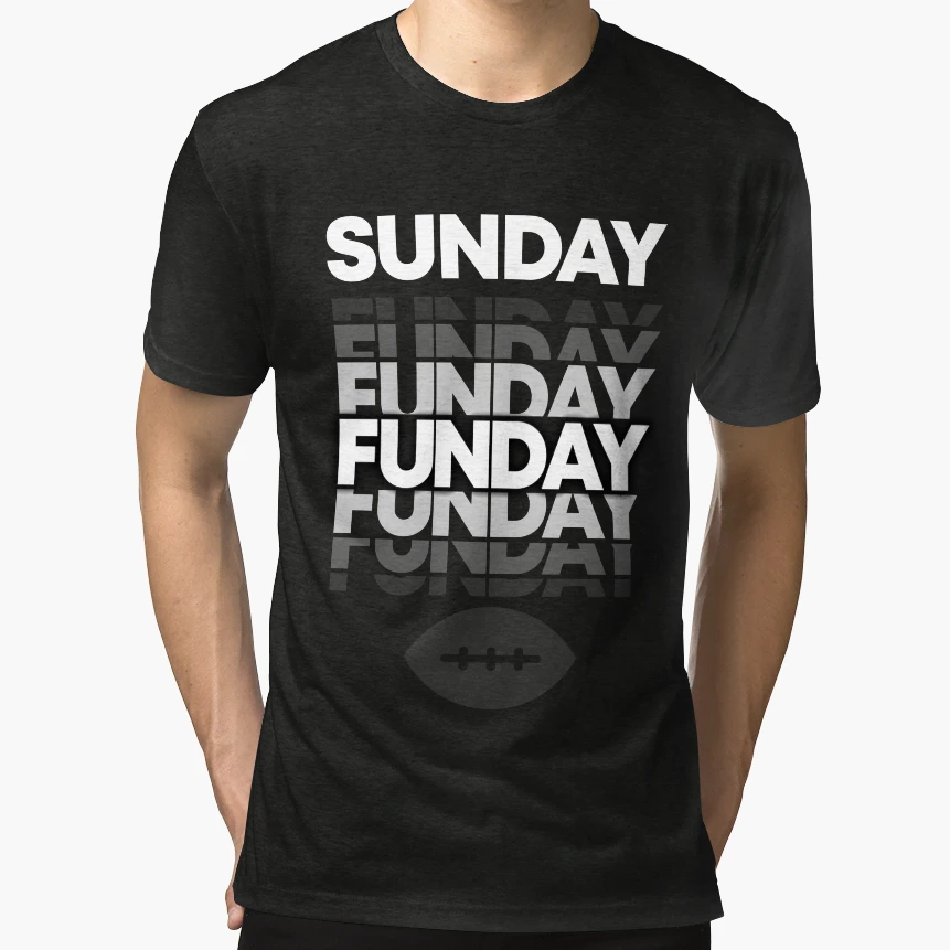 Sunday Funday Chicage Football T-Shirt - Aesthetic Graphic Men Women - T-Shirt, Sweatshirt, Hoodie