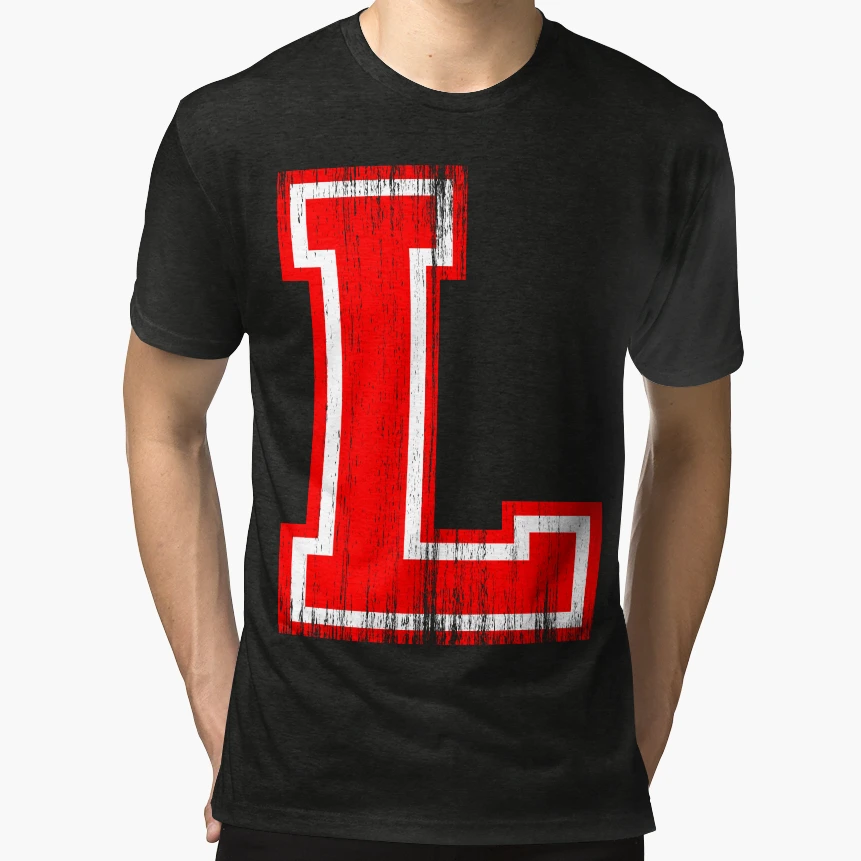 Big Red Letter L T-Shirt - Casual Everyday Wear for Adults - T-Shirt, Sweatshirt, Hoodie