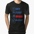Eat Sleep Football Repeat Rangers T-Shirt - Fun Novelty Design for Adults - T-Shirt, Sweatshirt, Hoodie
