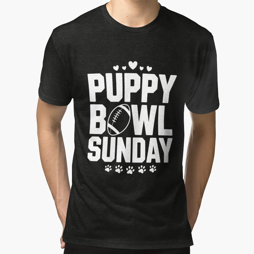 Puppy Bowl Sunday Super Football Game T-Shirt - Streetwear Style Men Women - T-Shirt, Sweatshirt, Hoodie