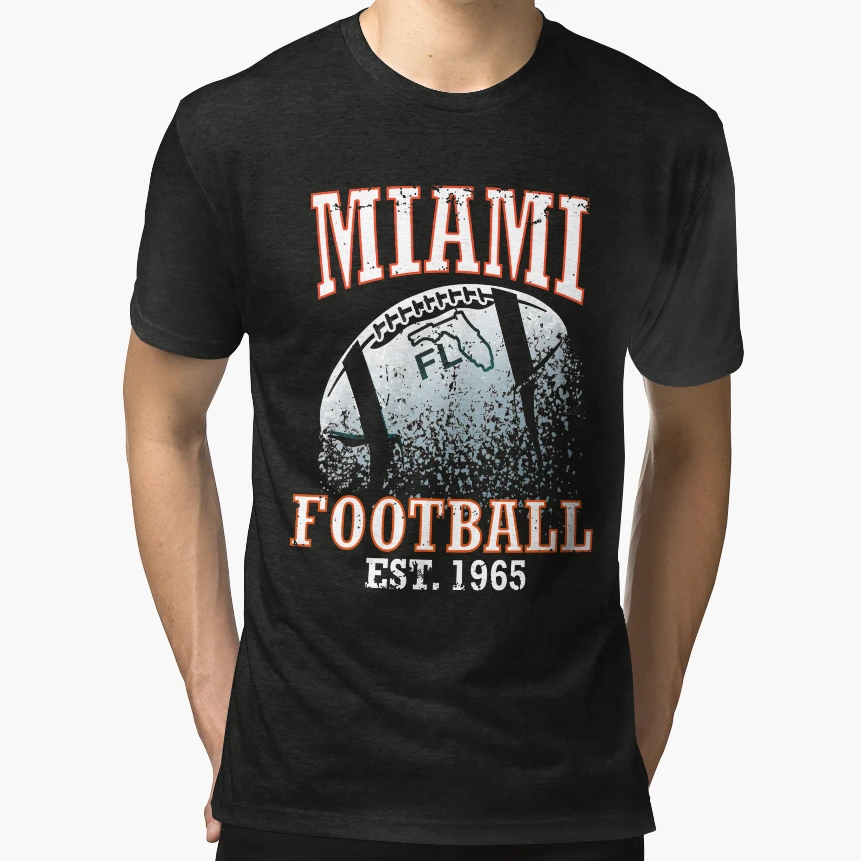 Miami Football T-Shirt - Aesthetic Graphic for Adults - T-Shirt, Sweatshirt, Hoodie
