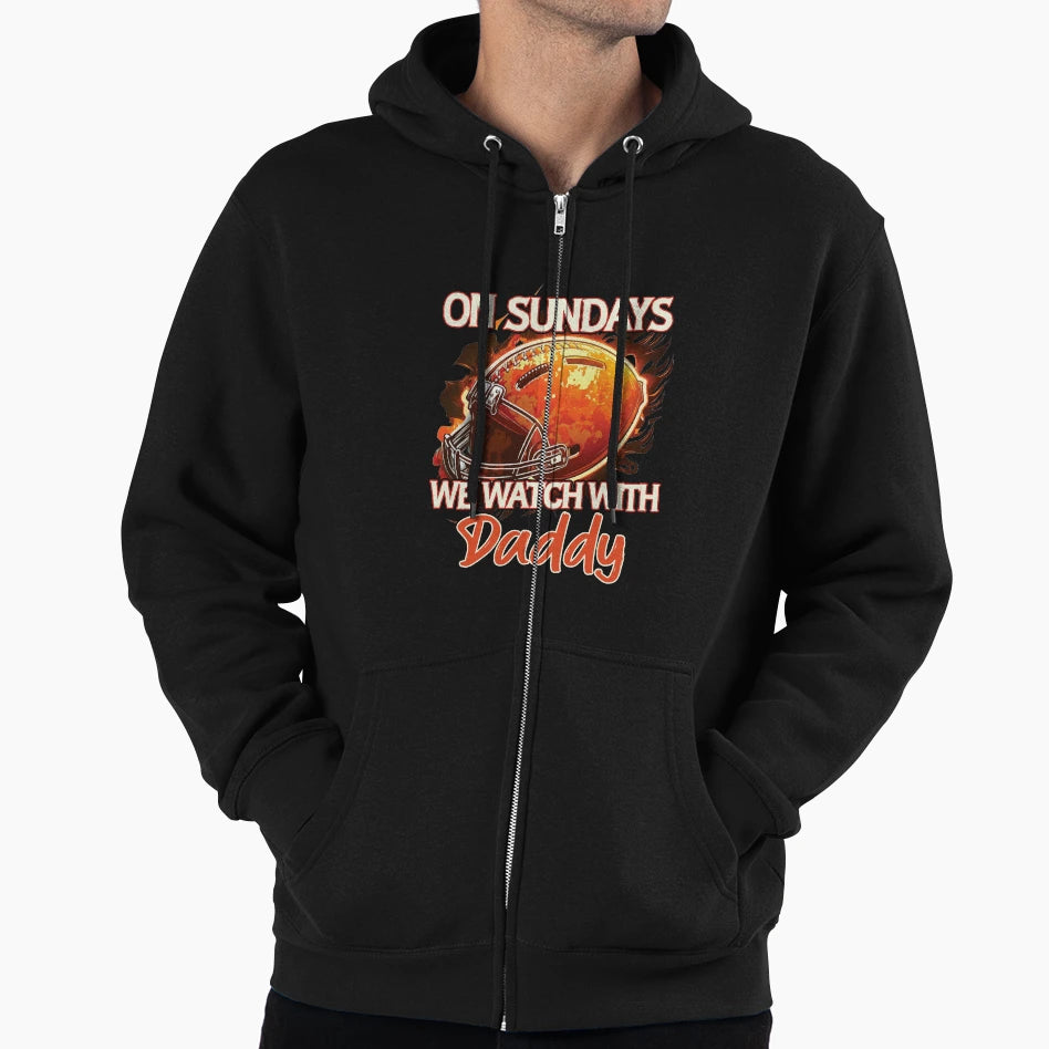 Sunday Football Daddy Fan Sundays We Hoodie - Novelty Apparel Men Women - T-Shirt, Sweatshirt, Hoodie