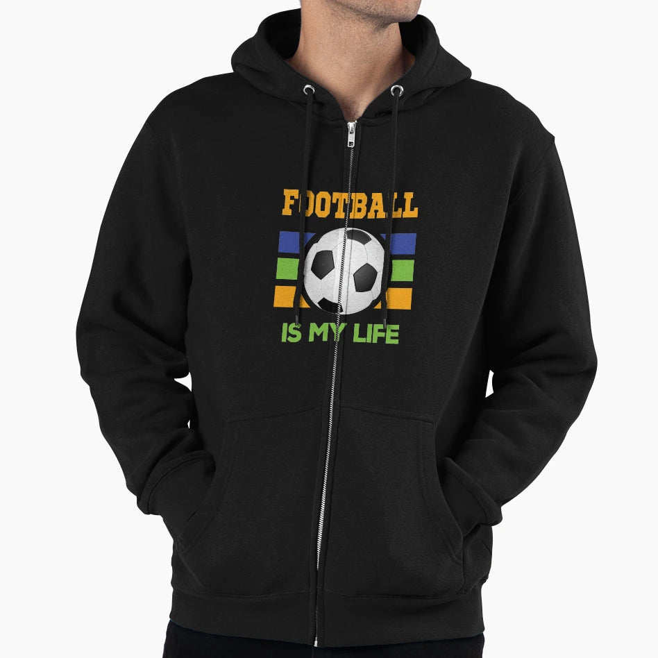 Football Is My Life Hoodie - Unique Graphic Unisex - T-Shirt, Sweatshirt, Hoodie