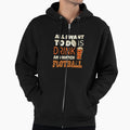 American Football Drink Beer Hoodie - Unique Graphic Unisex - T-Shirt, Sweatshirt, Hoodie