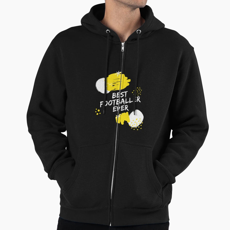 Hq Best Footballer Ever Hoodie - Novelty Apparel Men Women - T-Shirt, Sweatshirt, Hoodie