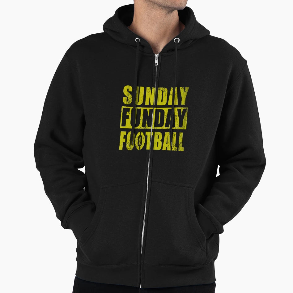 Sunday Funday Football Hoodie - Trendy Graphic for Adults - T-Shirt, Sweatshirt, Hoodie