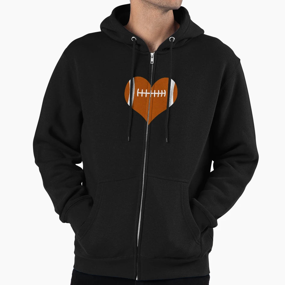 I Love American Football Sports Athlete Hoodie - Trendy Graphic Men Women - T-Shirt, Sweatshirt, Hoodie