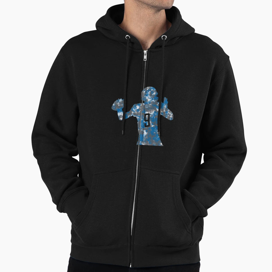 Splatter Stafford Detroit Football Hoodie - Fun Novelty Design for Adults - T-Shirt, Sweatshirt, Hoodie