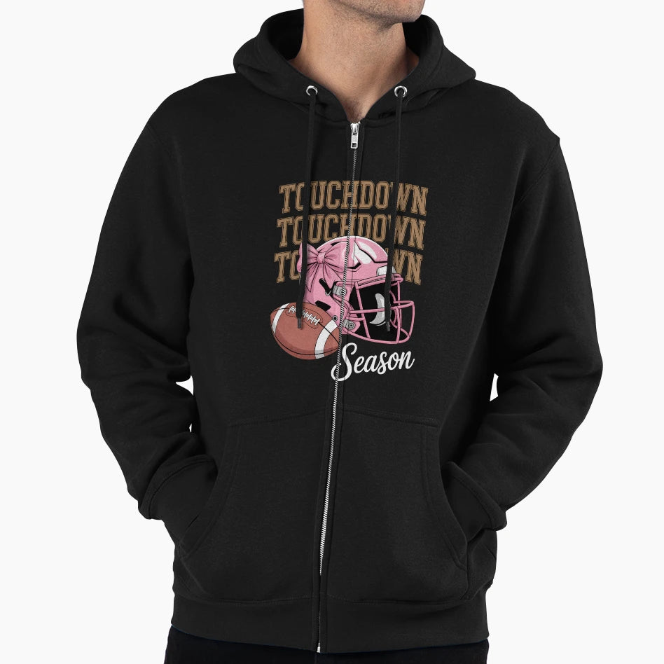 Football Support Thanksgiving Autumn Fall Hoodie - Graphic Print Men Women - T-Shirt, Sweatshirt, Hoodie