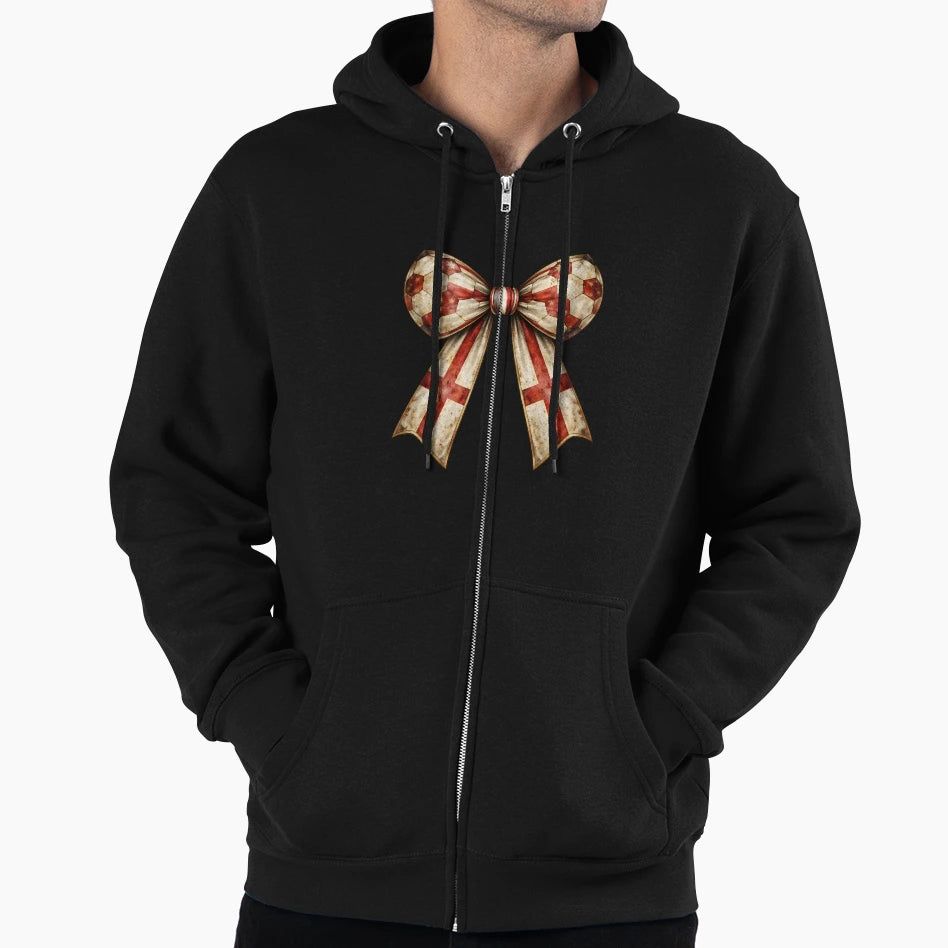 Patriotic Soccer England Flag Patterned Hoodie - Novelty Apparel Unisex - T-Shirt, Sweatshirt, Hoodie
