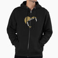Football Heart Cutout Gold White Team Hoodie - Custom Art Print for Adults - T-Shirt, Sweatshirt, Hoodie