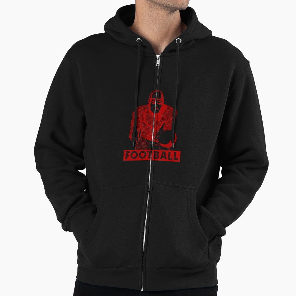 1930 Football Player Hoodie - Novelty Apparel Unisex - T-Shirt, Sweatshirt, Hoodie