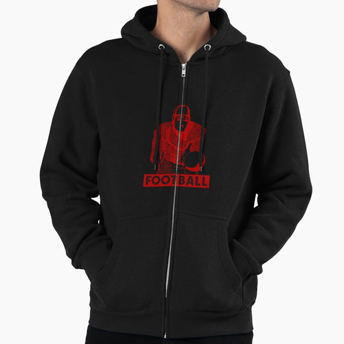 1930 Football Player Hoodie - Novelty Apparel Unisex - T-Shirt, Sweatshirt, Hoodie