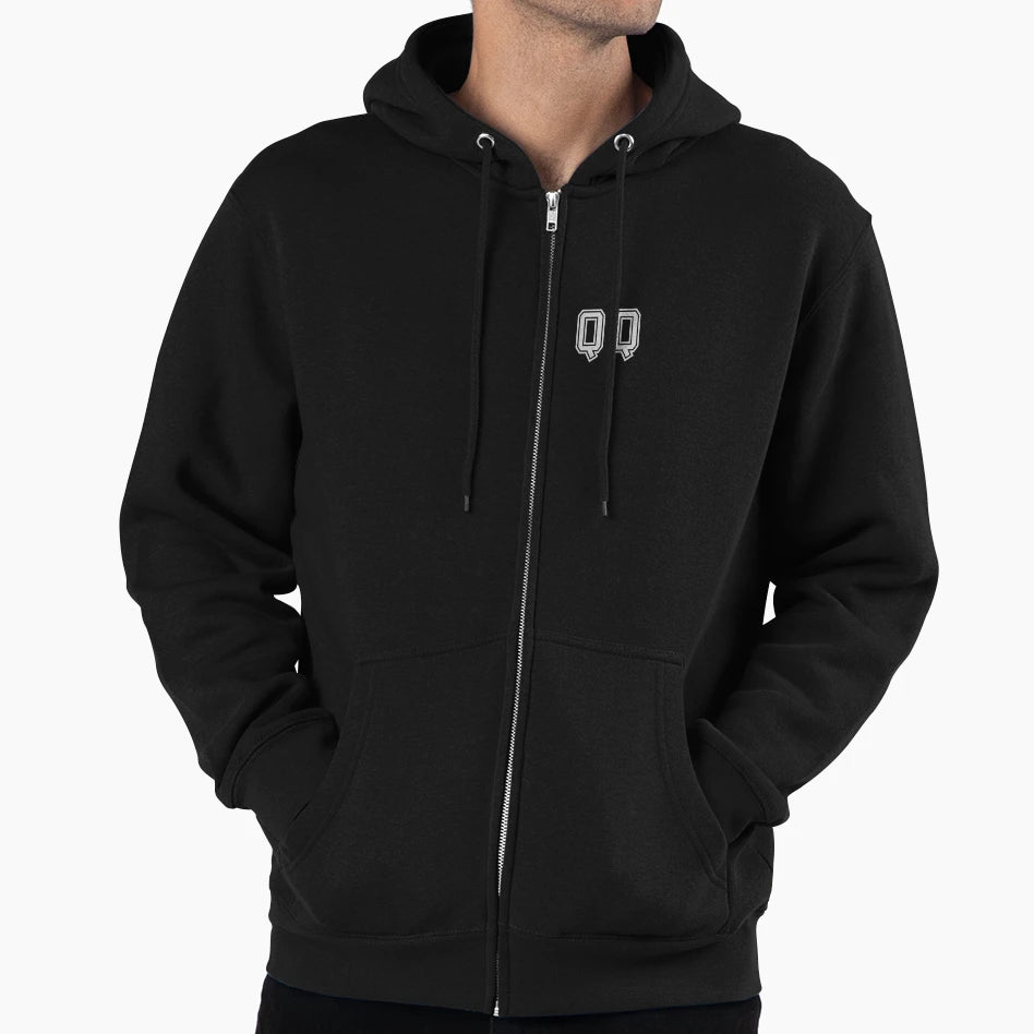 Q Q Varsity Initials Varsity Letters Hoodie - Aesthetic Graphic for Adults - T-Shirt, Sweatshirt, Hoodie