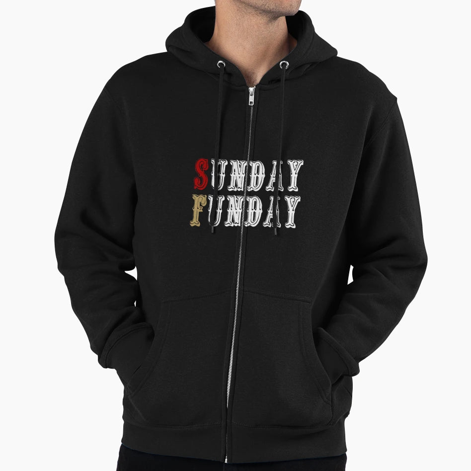 Sunday Funday Hoodie - Fun Novelty Design for Adults - T-Shirt, Sweatshirt, Hoodie